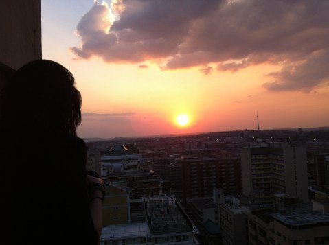 sunset over Jozi
